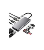 11 in 1 Multiport Type C to USB C 4K HDMI Adapter USB HUB