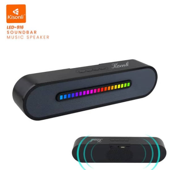 KISONLI WIRELESS BLUETOOTH LONGBAR SPEAKER LED-916-0