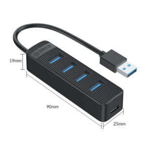 ORICO USB 3.0 hub with 4 USB-A ports - additional USB-C power supply-0