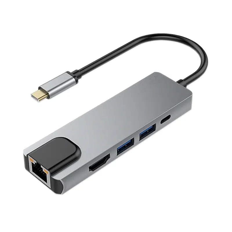 5 In 1 Multiport Type C To USB C 4K HDMI Adapter USB HUB