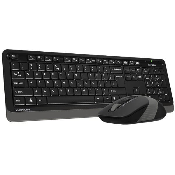 A4Tech Fstyler FG1010S 2.4G Power-Saving Wireless Desktop Set – Grey