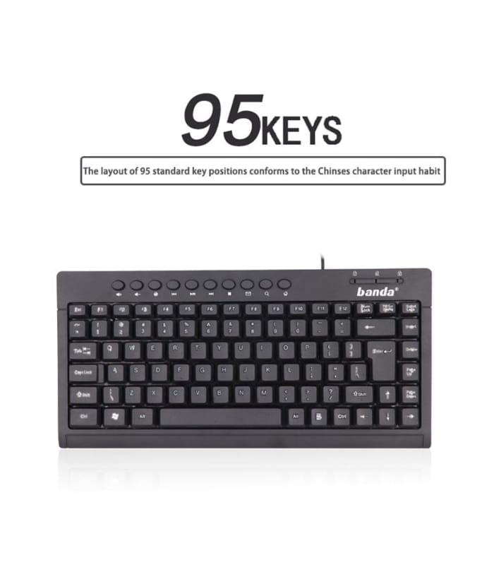 _BANDA – K1000 – Mini Multimedia Stylish Ultra Thin Notebook Wired Keyboard BANDA – K1000 – Mini Multimedia Stylish Ultra Thin Notebook Wired Keyboard