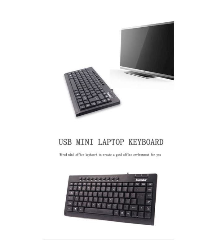 _BANDA – K1000 – Mini Multimedia Stylish Ultra Thin Notebook Wired Keyboard (1) BANDA – K1000 – Mini Multimedia Stylish Ultra Thin Notebook Wired Keyboard