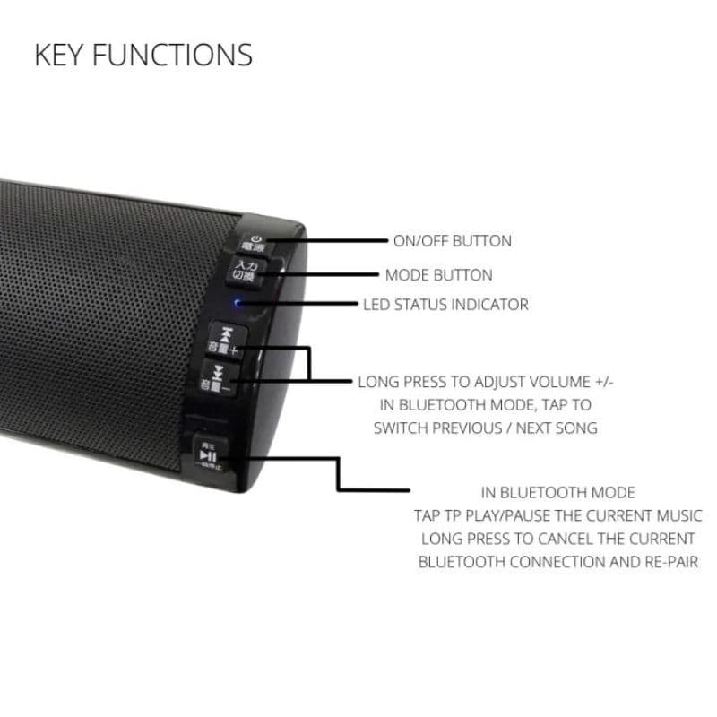 FUZE TSS200BT Soundbar Theater Sound System Bluetooth