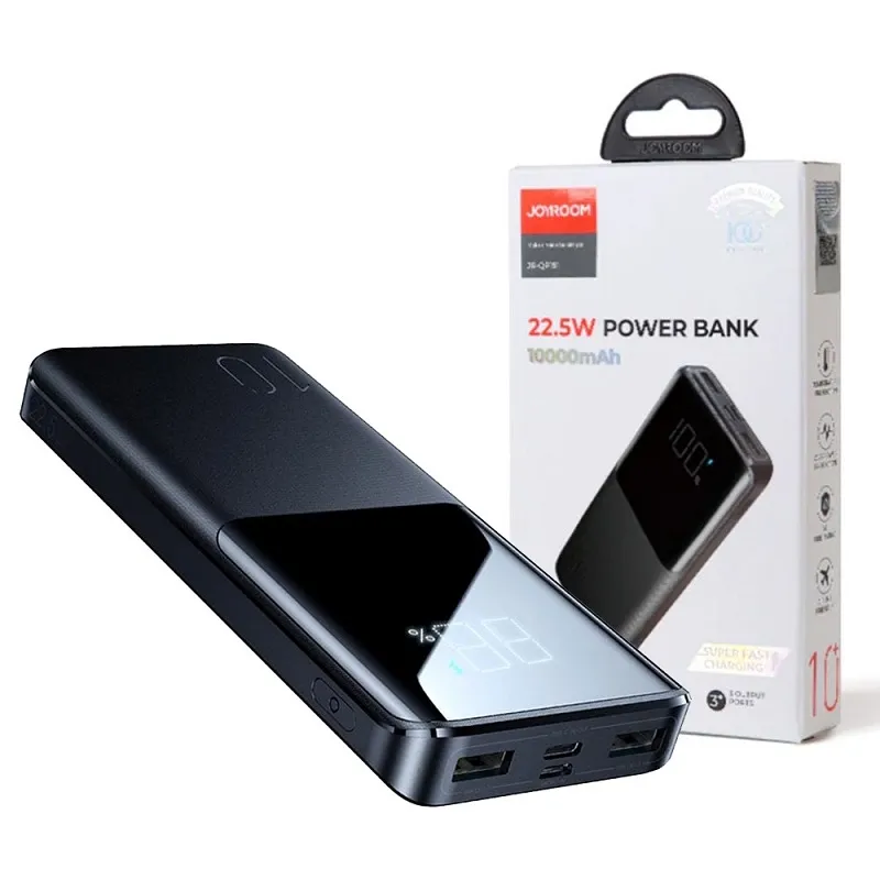 JOYROOM JR-QP191 10000MAH 22.5W FAST CHARGING POWERBANK WITH LCD DISPLAY