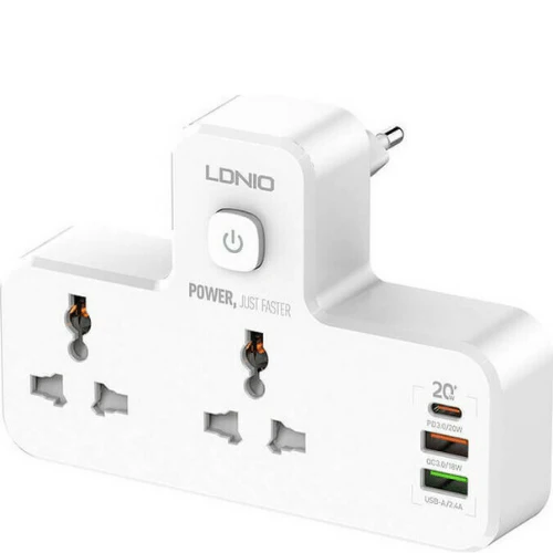 Ldnio SC2311 20W 3-Port USB Charger Extension Power Strip