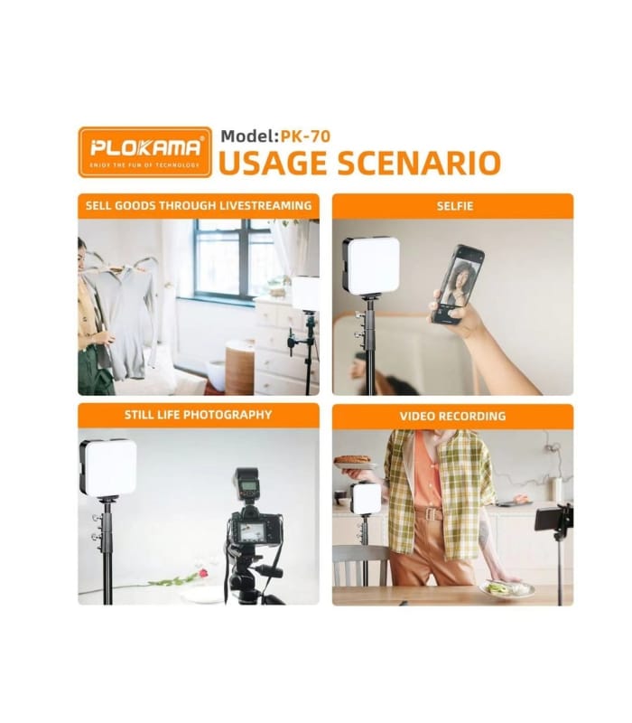 _PLOKAMA LED VIDEO LIGHT PK70 (2) PLOKAMA LED VIDEO LIGHT PK70
