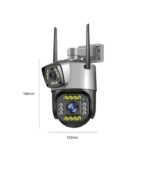 PTZ Wifi Outdoor Wireless Dual Lens IP Camera 2Mp+2Mp 4Mp Night Vision