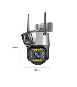 PTZ Wifi Outdoor Wireless Dual Lens IP Camera 2Mp+2Mp 4Mp Night Vision