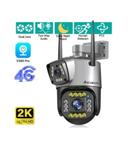 PTZ Wifi Outdoor Wireless Dual Lens IP Camera 2Mp+2Mp 4Mp Night Vision
