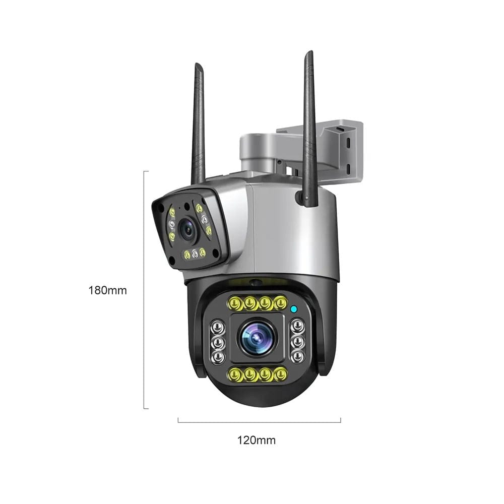 PTZ Wifi Outdoor Wireless Dual Lens IP Camera 2Mp+2Mp 4Mp Night Vision