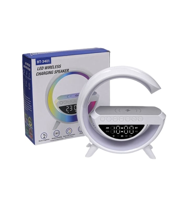 Smart LED Wireless charging G Alarm Clock Rechargeable Speaker 3401 (3) Smart LED Wireless charging G Alarm Clock Rechargeable Speaker 3401