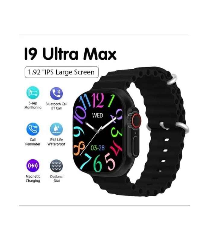 _Smart Watch 19 Ultra Max 2.19 inch large display Black Color only (1) Smart Watch 19 Ultra Max 2.19 inch large display Black Color only