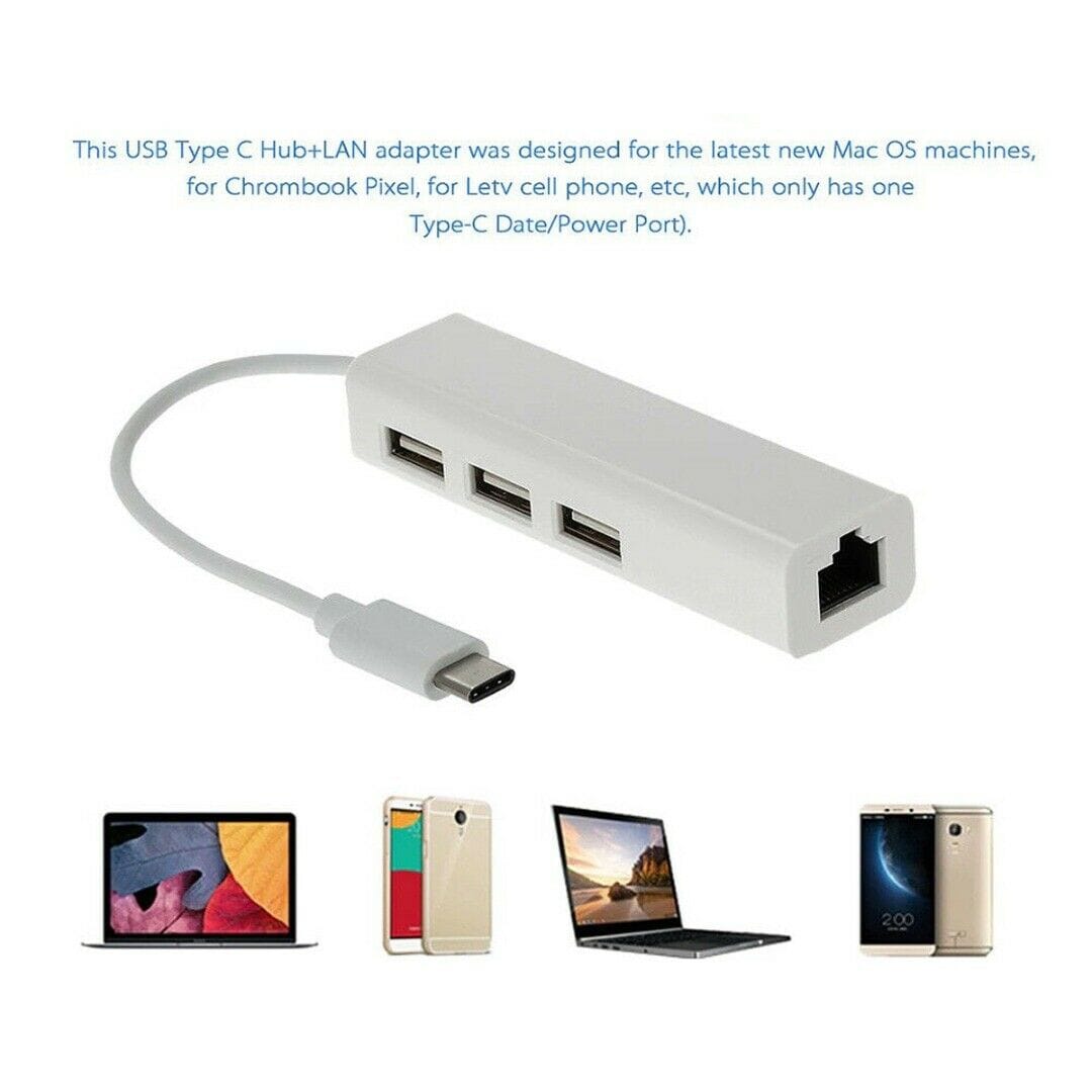 Type C 3.1 to Lan 2.0 And usb HUB