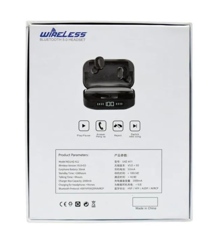 _Wireless Bluetooth 5.0 Headset LHZ-A11 Touch Earphone Wireless Bluetooth 5.0 Headset LHZ-A11 Touch Earphone