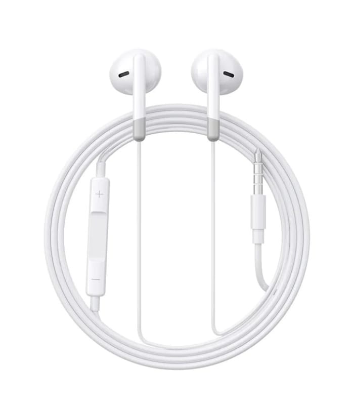 _joyroom JR-EW01 3.5MM Wired Series Half In-Ear Wired Earphones whiteblack (1) joyroom JR-EW01 3.5MM Wired Series Half In-Ear Wired Earphones white/black