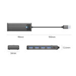 Orico USB Hub 3.0 4 Ports PAPW4A-U3-015-BK-EP-565
