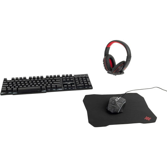 Intempo Quest Gaming Keyboard Mouse Headphone Mat 4 in 1 Complete Gaming Set-475 Intempo Quest Gaming Keyboard Mouse Headphone Mat 4 in 1 Complete Gaming Set-475