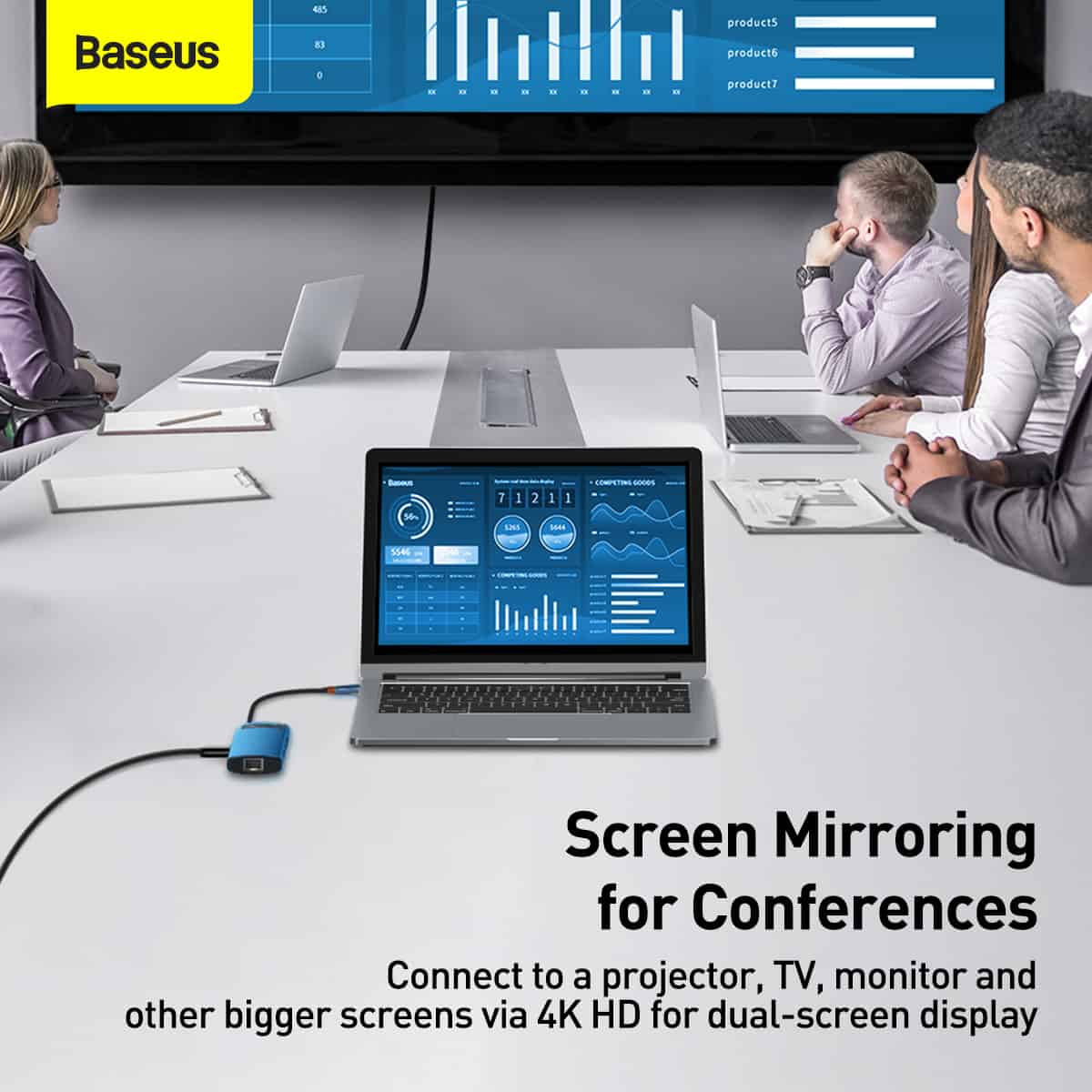 Baseus Metal Gleam Series 8-in-1 Multifunctional Type-C HUB