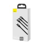 Baseus Rapid Series 3-in-1 Fast Charging Data Cable Type-C to M+L+C PD 20W 1.5M – Black