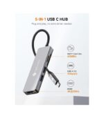 NOVOO USB C Hub 5 in 1 Aluminum with HDMI 4K Adapter