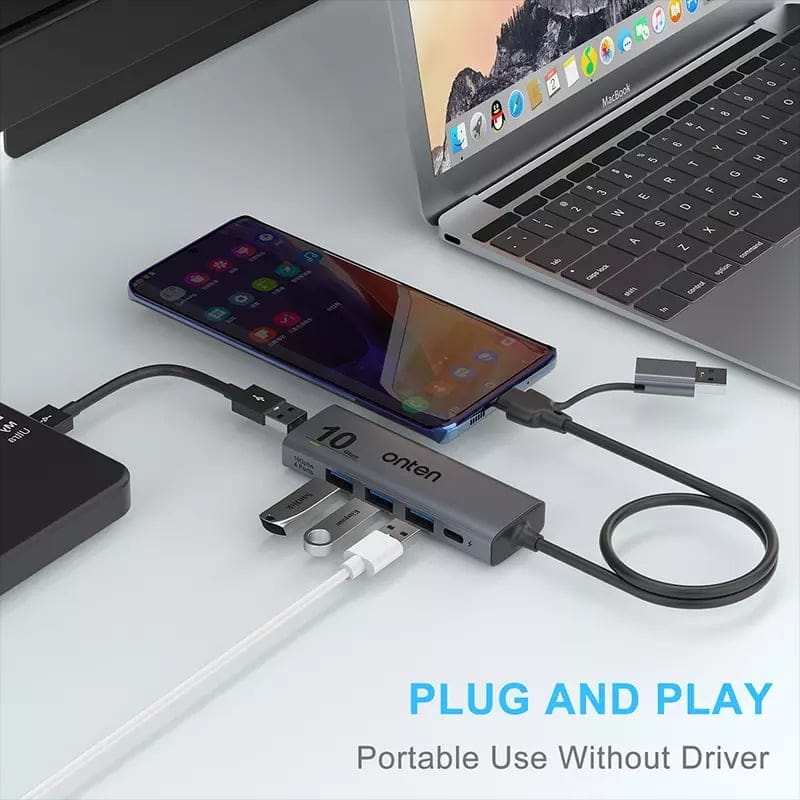 Onten OTN-UCA611 10Gbps USB C Hub,USB C to USB C A Adapter