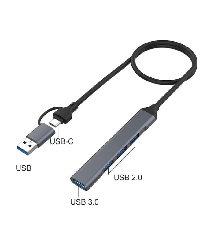 Onten USB+Type C To 4-Port USB Hub UCA9701 (1) Onten USB+Type C To 4-Port USB Hub UCA9701