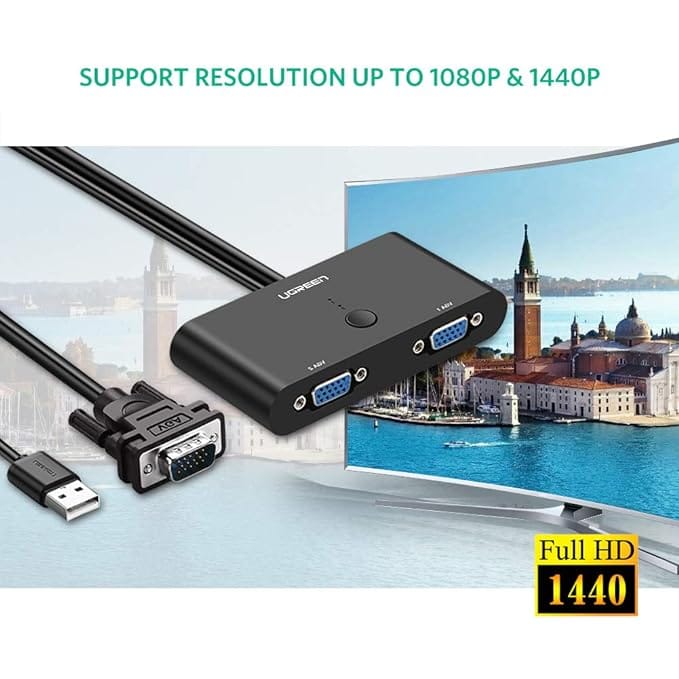 UGREEN 2-Port VGA Switcher 30711