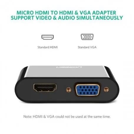 UGREEN HDMI To VGA+HDMI Converter 40744