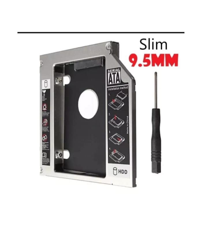 2nd Secend HDD Caddy 9.5mm 12.7mm SATA 3.0 2.5 HHDSSD Case