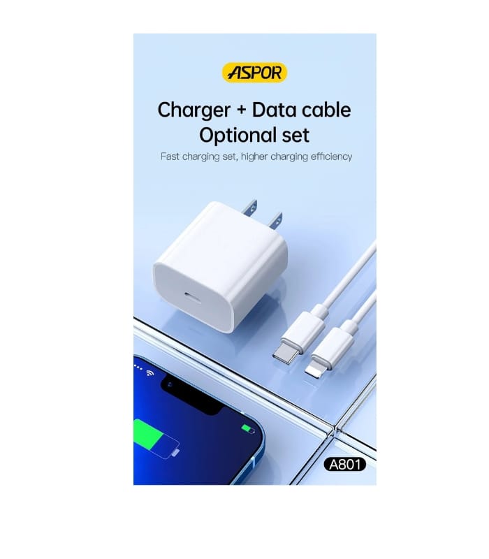 _ASPOR A801 20W Fast Charging Adapter US PIN Quick Charge (1) ASPOR A801 20W Fast Charging Adapter US PIN Quick Charge