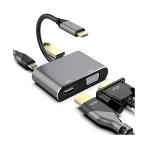 Adapter 4 in 1 usb-c to HUB PD HDTV+VGA+USB