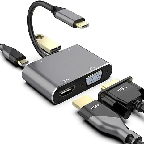 Adapter 4 in 1 usb-c to HUB PD HDTV+VGA+USB