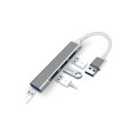 Aluminium Shell Portable 4 Ports USB 3.0 Adapter