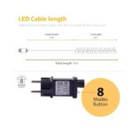 Ansio Fairy Lights Outdoor Indoor 6 m 480 LED Cluster Fairy Lights Christmas Tree Lights Power for Christmas