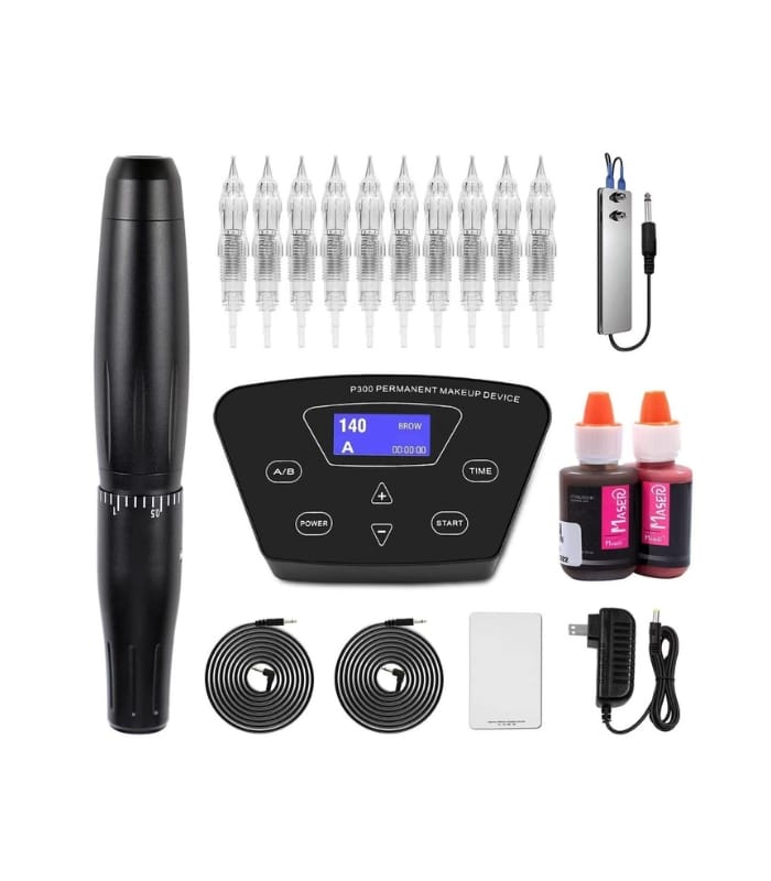 Biomaser Permanent Makeup Tattoo Kits Professional Digital Eyebrow Lip Machine Rotary Pen Tattoo Machine P300