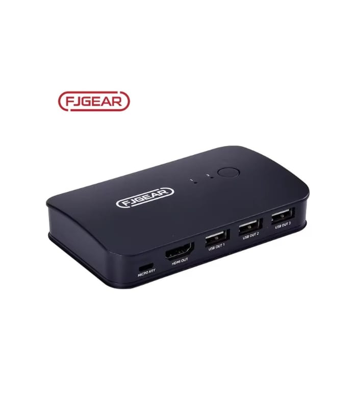 FJGEAR Black Switch Hd Video Switch Hdmi Kvm Sd+usb+ USB HDMI OUTPUT 2 4PORT