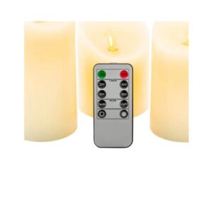 Fire Tek White Plastic Remote Control Candle