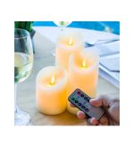 Fire Tek White Plastic Remote Control Candle