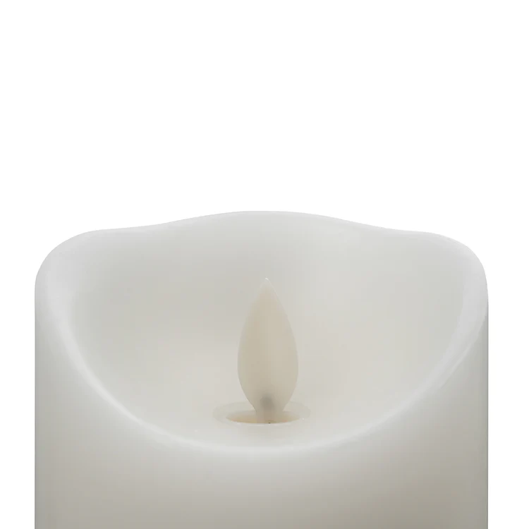 Fire Tek White Plastic Remote Control Candle