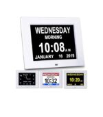 Gsituk 8 Inch 12 Alarm Digital Clock with Digital Frame Function, Digital
