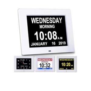 Gsituk 8 Inch 12 Alarm Digital Clock with Digital Frame Function, Digital