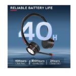 MAIRDI Wireless Headset with Microphone for PC, 5.2 Bluetooth Headset with Mic Noise Canceling