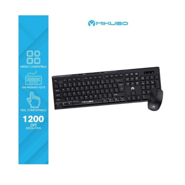 Mikuso KB-C019 Keyboard & Mouse Wireless Combo