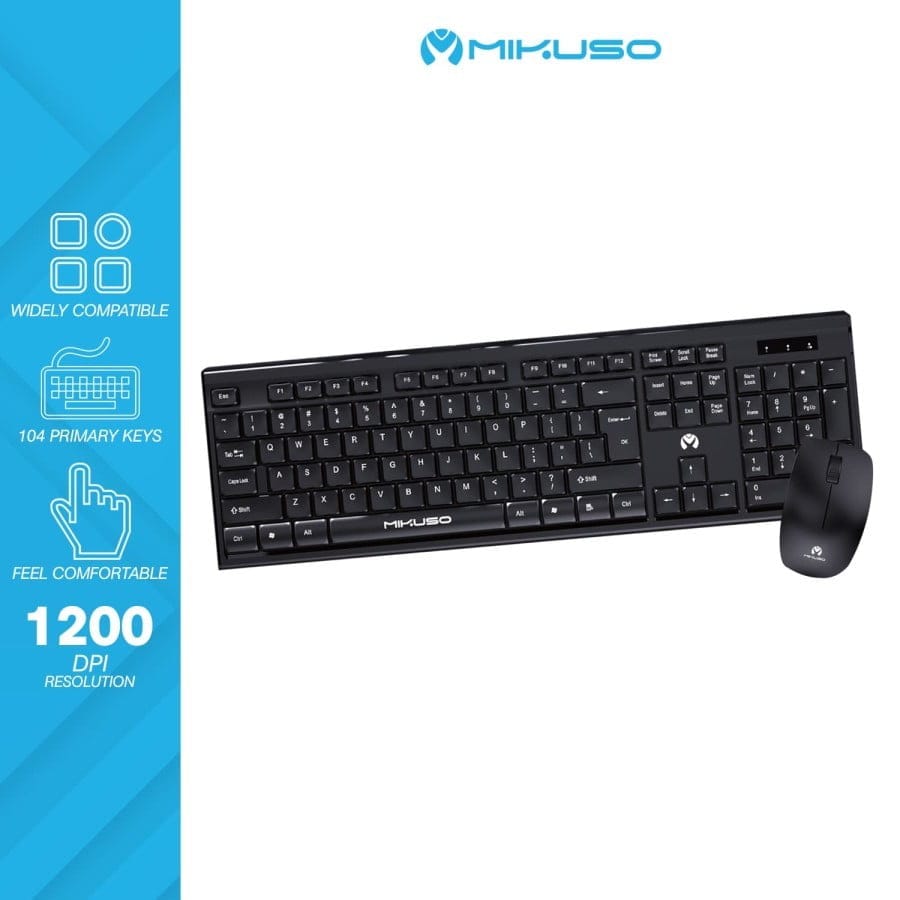 Mikuso KB-C019 Keyboard & Mouse Wireless Combo