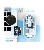 Mouse BT Wireless M233,Transparent Magnetic Mouse 2.4G Rechargeable for PC Rechargeable