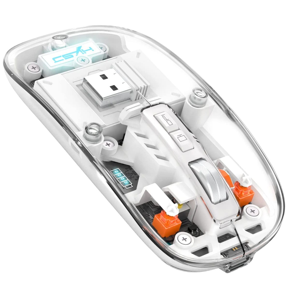 Mouse BT Wireless M233,Transparent Magnetic Mouse 2.4G Rechargeable for PC Rechargeable