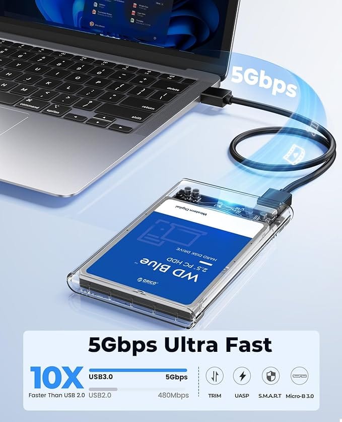 ORICO 2.5'' External Hard Drive Enclosure USB 3.0 (2139U3)