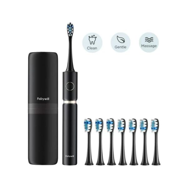 P11 Ultrasonic Electric Toothbrush with 8 Brush Heads & Travel Case