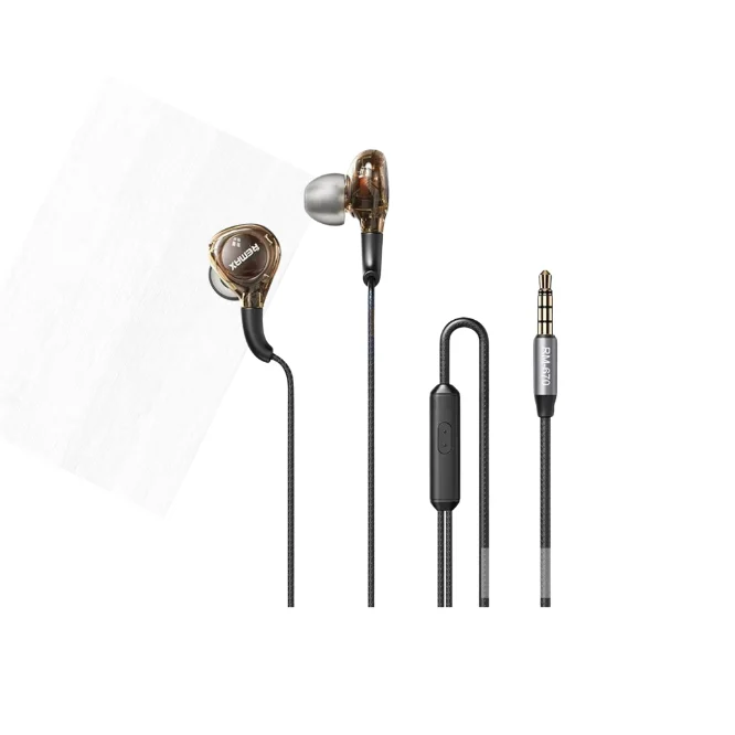 REMAX RM-670 3.5mm Wired Earphone For Music & Call(1.2M)